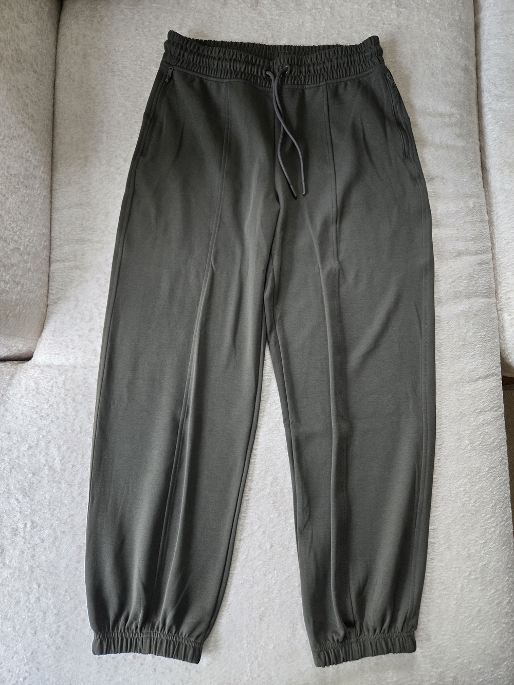 Olive Green High-Rise Joggers
